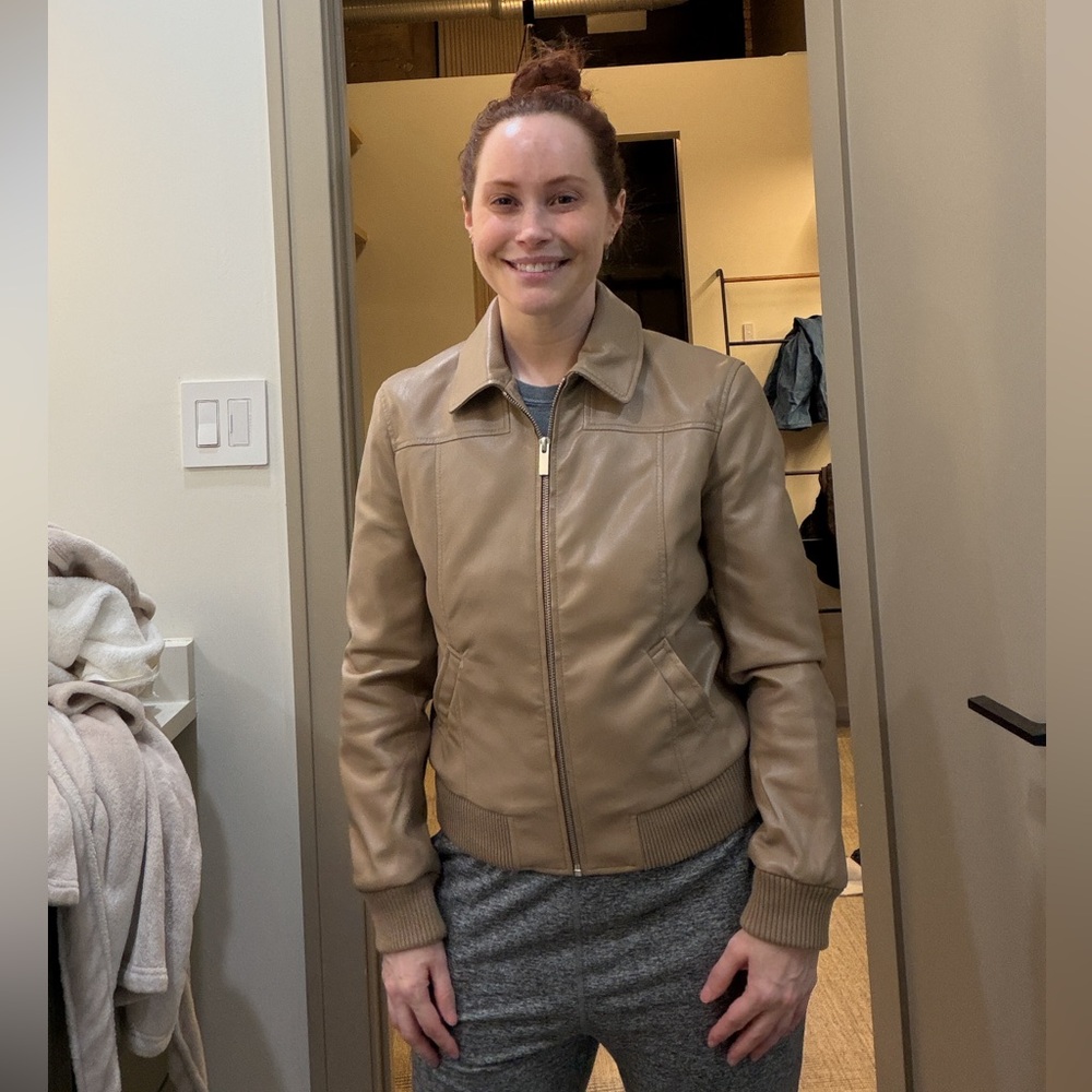 Women's Tan Leather Jacket